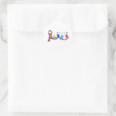 Autism Runder Aufkleber (Tasche)