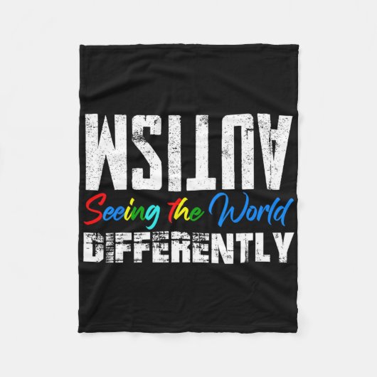 Autism Seeing The World Differently Neurodiversity Fleecedecke (Vorderseite)
