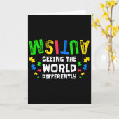 Autism Seeing The World Differently Neurodiversity Karte (Gelbe Blume)