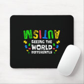 Autism Seeing The World Differently Neurodiversity Mousepad (Mit Mouse)