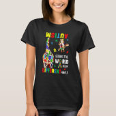 Autism Seeing The World From Different Angle Giraf T-Shirt (Vorderseite)