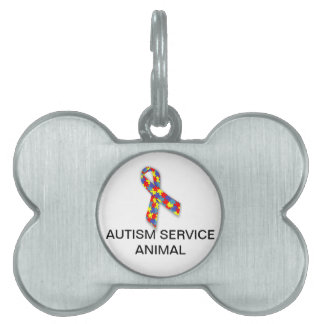 Autism Service Animal Dog Tag mit Autismus Logo Tiermarke