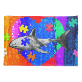 Autism Shark 2 sizes Kissenbezug (Rückseite)