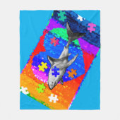 Autism Shark 3 sizes Fleecedecke (Vorderseite)
