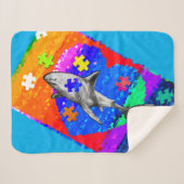 Autism Shark 3 sizes Sherpadecke (Vorderseite (Horizontal))