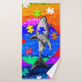 Autism Shark Badehandtuch (Badehandtuch)