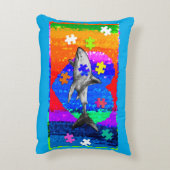 Autism Shark Dekokissen (Rückseite(Vertikal))