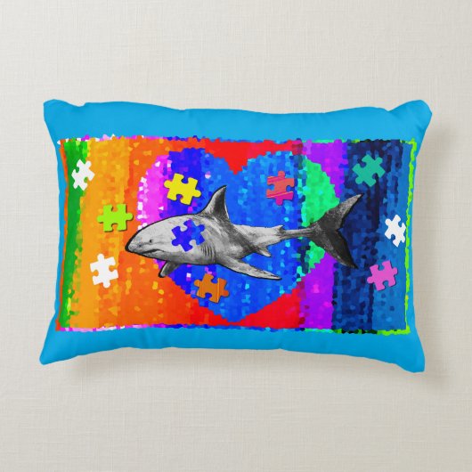 Autism Shark Dekokissen (Rückseite)