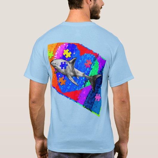 Autism Shark T-Shirt (Rückseite)