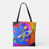 Autism Shark Tasche (Rückseite)