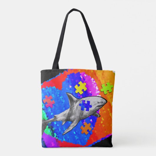 Autism Shark Tasche (Rückseite)