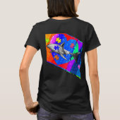 Autism Shark WOMANS BLACK T-Shirt (Rückseite)
