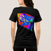Autism Shark WOMANS BLACK Tri-Blend Shirt (Rückseite)