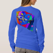 Autism Shark WOMANS BLUE T-Shirt (Rückseite)