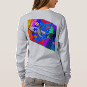 Autism Shark WOMANS GREY T-Shirt (Rückseite)