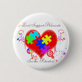Autism Shining Heart Button (Vorderseite)