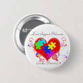 Autism Shining Heart Button (Vorne & Hinten)