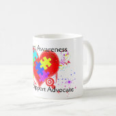 Autism Shining Heart Kaffeetasse (VorderseiteRechts)
