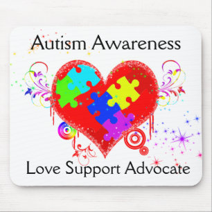 Autism Shining Heart Mousepad