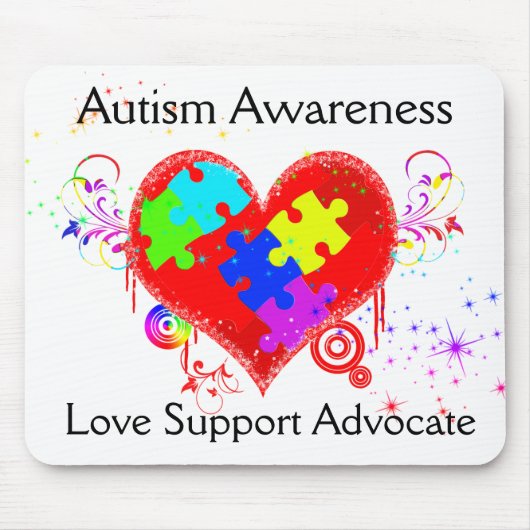 Autism Shining Heart Mousepad (Vorne)