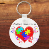 Autism Shining Heart Schlüsselanhänger (Vorderseite)