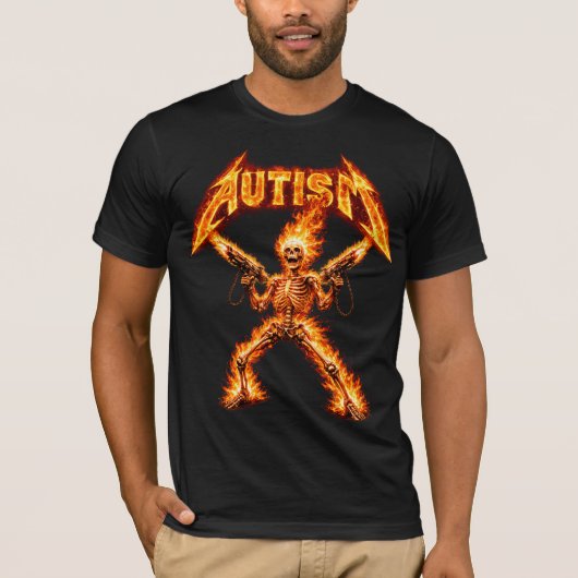 Autism Skeleton Funny Oddly Specific Dank Meme T-Shirt (Vorderseite)