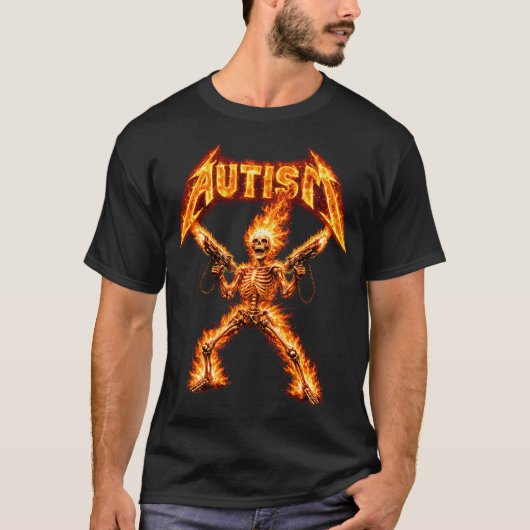 Autism Skeleton Funny Oddly Specific Dank Meme T-Shirt (Vorderseite)