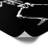 Autism Skeleton Meme Funny Fire Skeleton Flaming T Poster (Ecke)
