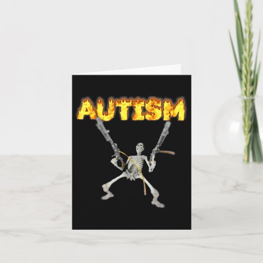 Autism Skeleton Meme Karte (Vorderseite)