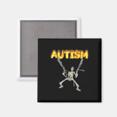 Autism Skeleton Meme Magnet (Vorderseite/Rückseite)