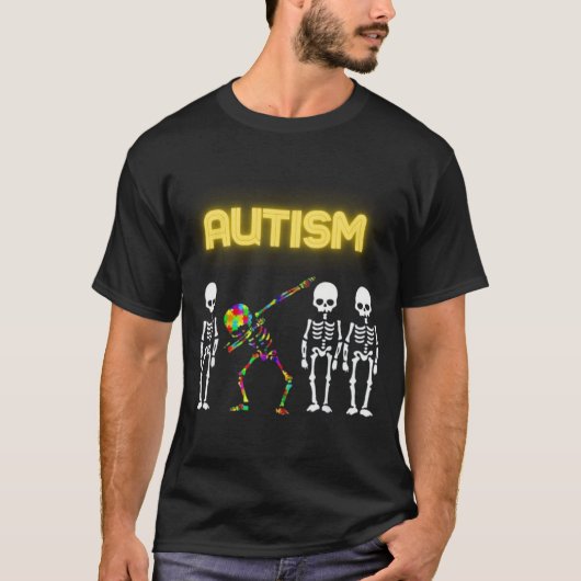 Autism Skelett Meme T-Shirt (Vorderseite)