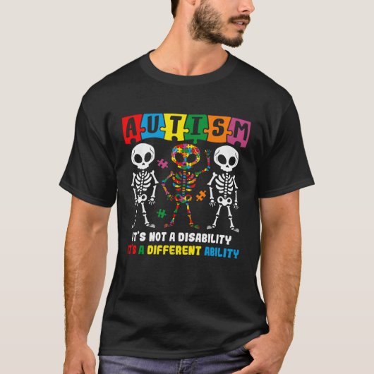 Autism Skull Dance Autism Awareness For Mom Dad K T-Shirt (Vorderseite)