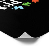 Autism Son Child Daughter Au-some Kid Society Poster (Ecke)