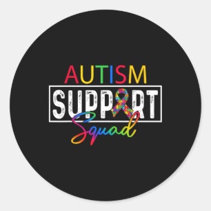 Autism-Squad-Bewusstseins-Autismus-Support-Team-Gr Runder Aufkleber