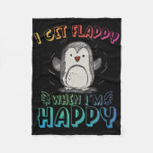 Autism Stimming Penguin Ich bekomme Flappy wenn ic Fleecedecke (Vorderseite)