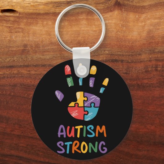 Autism Strong Schlüsselanhänger (Vorderseite)