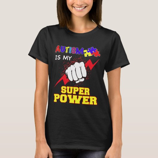 Autism Super Power T-Shirt (Vorderseite)