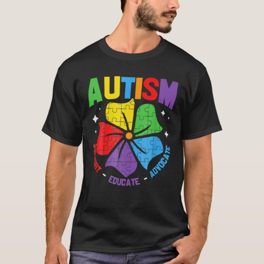 Autism Support Kids For Mom Dad Autism Awareness T-Shirt (Vorderseite)