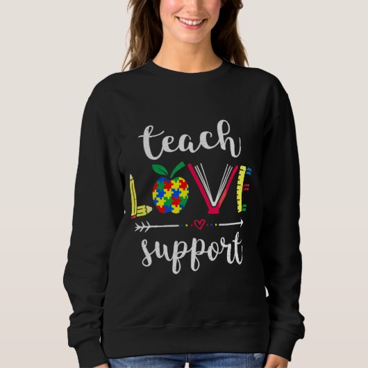 Autism Teacher Back To School First Day Awareness Sweatshirt (Vorderseite)