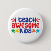 Autism Teacher | Ich unterrichte Phantastische Kin Button (Vorderseite)