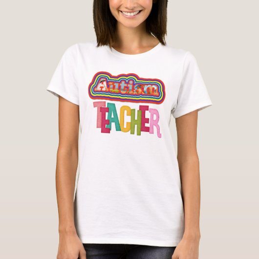 Autism Teacher V-Neck Shirt (Vorderseite)