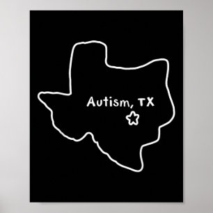 Autism Texas Shirt Funny Autism Shirt Funny Autist Poster