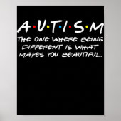 Autism The One Where Being Different Puzzle Poster (Vorne)
