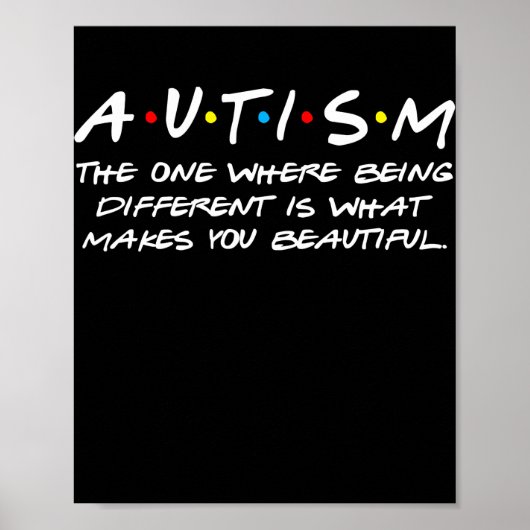Autism The One Where Being Different Puzzle Poster (Vorne)
