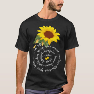 Autism Things Sunflower Autism Awareness Women Gir T-Shirt