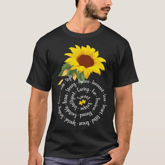 Autism Things Sunflower Autism Awareness Women Gir T-Shirt (Vorderseite)