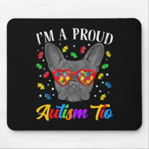 Autism Tio French Bulldog Dog Puzzle Gles Mousepad