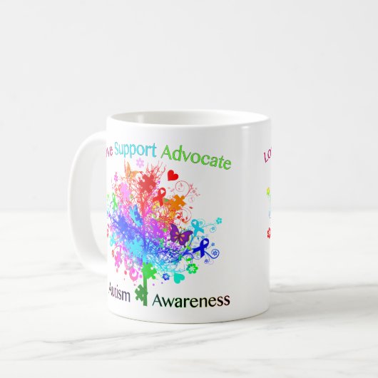Autism Tree in Spectrum Kaffeetasse (Vorderseite Links)