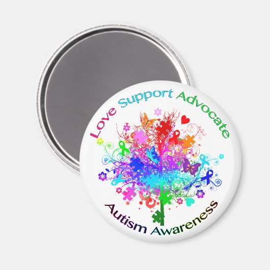 Autism Tree in Spectrum Magnet (Vorderseite/Rückseite)