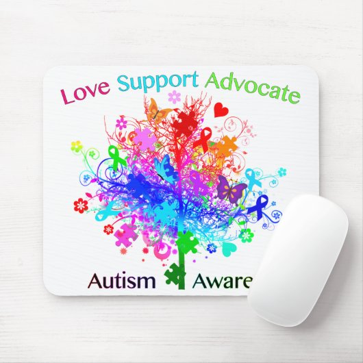 Autism Tree in Spectrum Mousepad (Mit Mouse)
